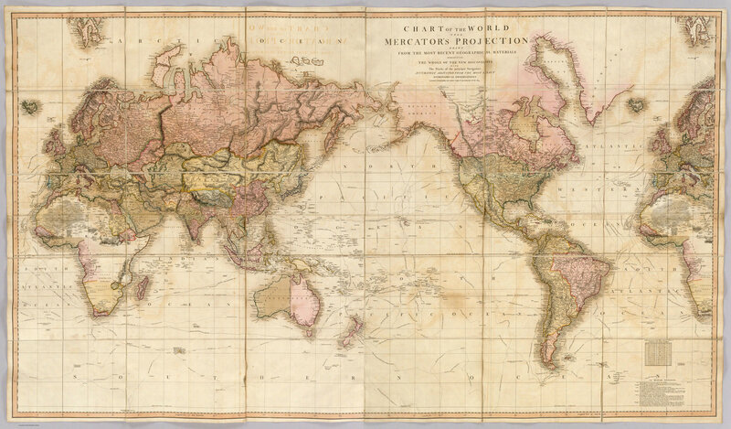 World Map on Paper — Beige