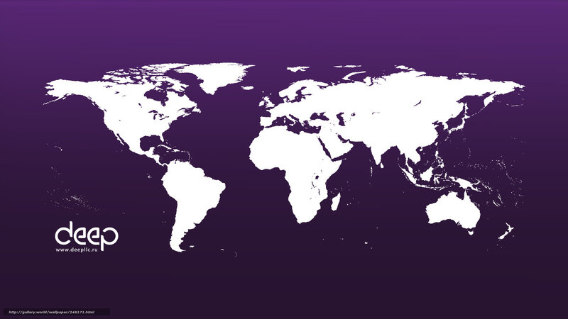 world map on purple background