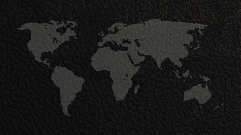 World Map on Textured Surface — Black, Neutral