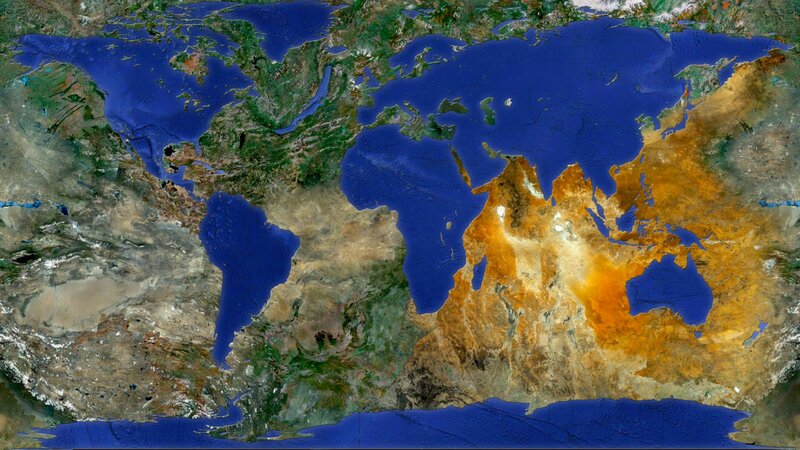 world map satellite view