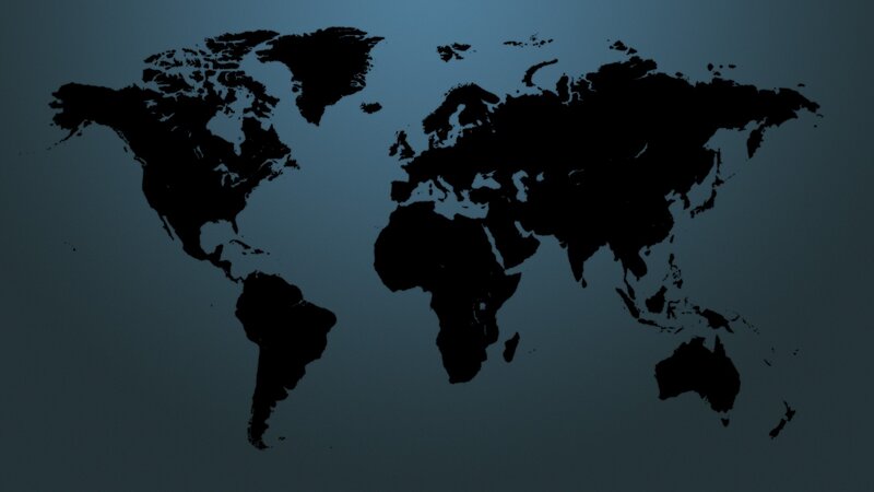 world map silhouette