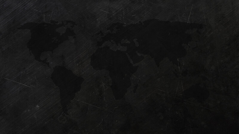 World Map Silhouette — Black, Dark
