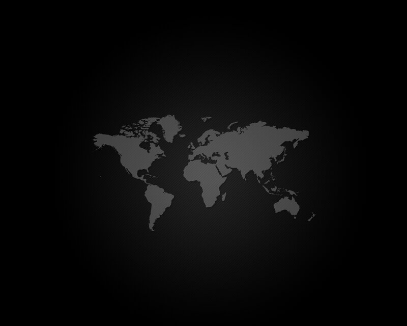 World Map Silhouette — Black, Neutral, Minimalist