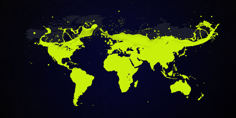 World Map Splash