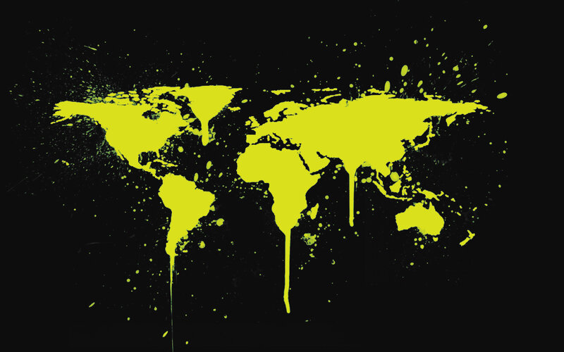 World Map Splatter