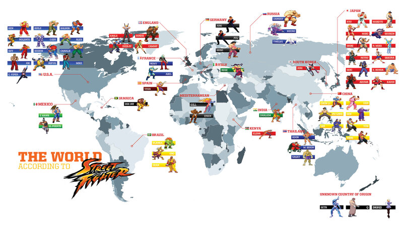 World Map with Characters