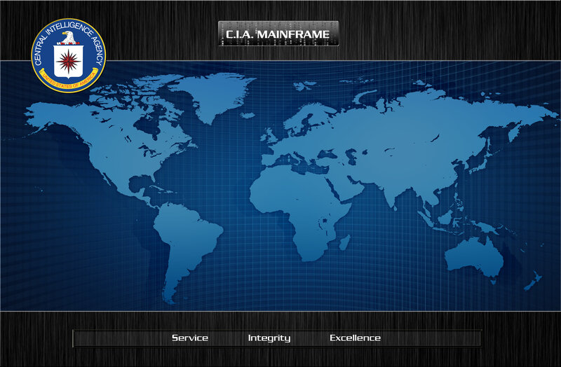World Map with CIA Logo