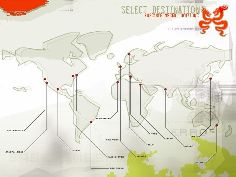 World map with city locations