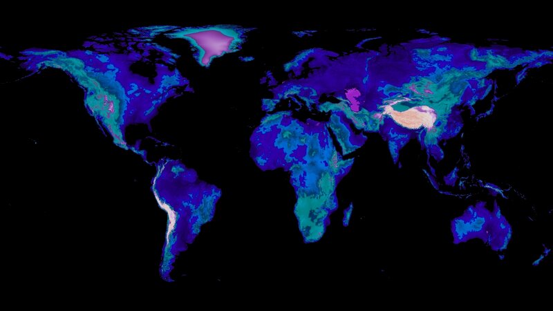 world map with color-coded data