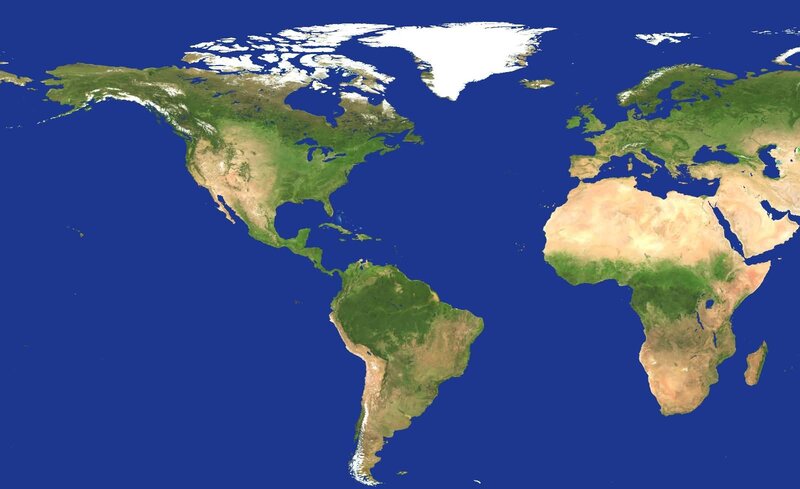 world map with continents