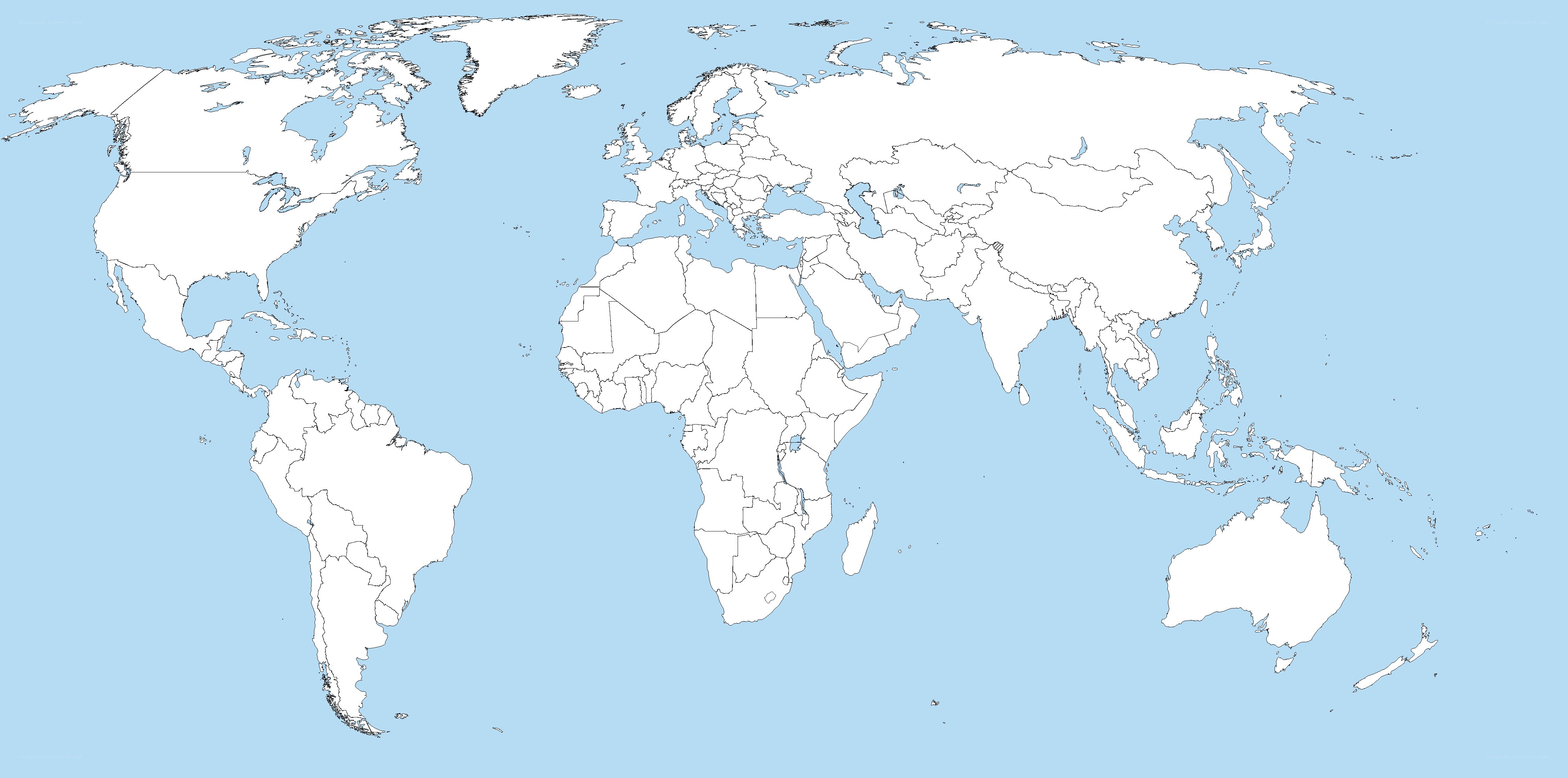 world map with countries