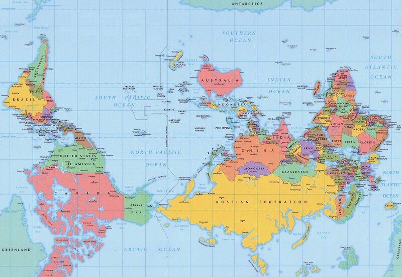 World map with countries