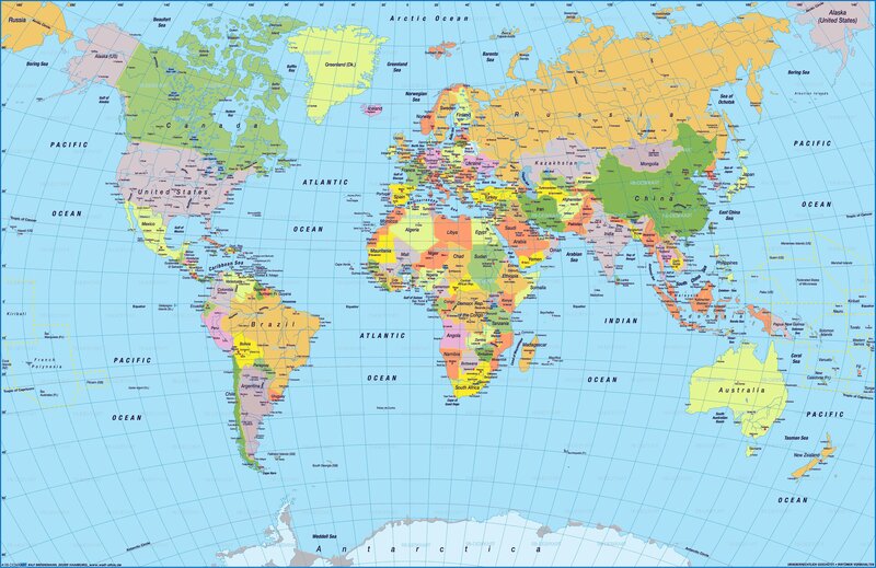 world map with countries