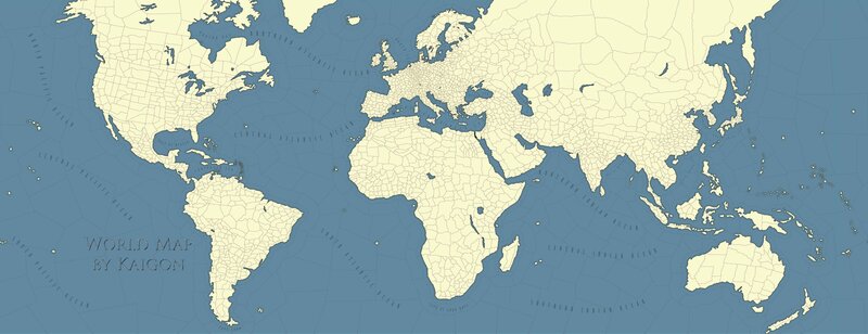 world map with country borders