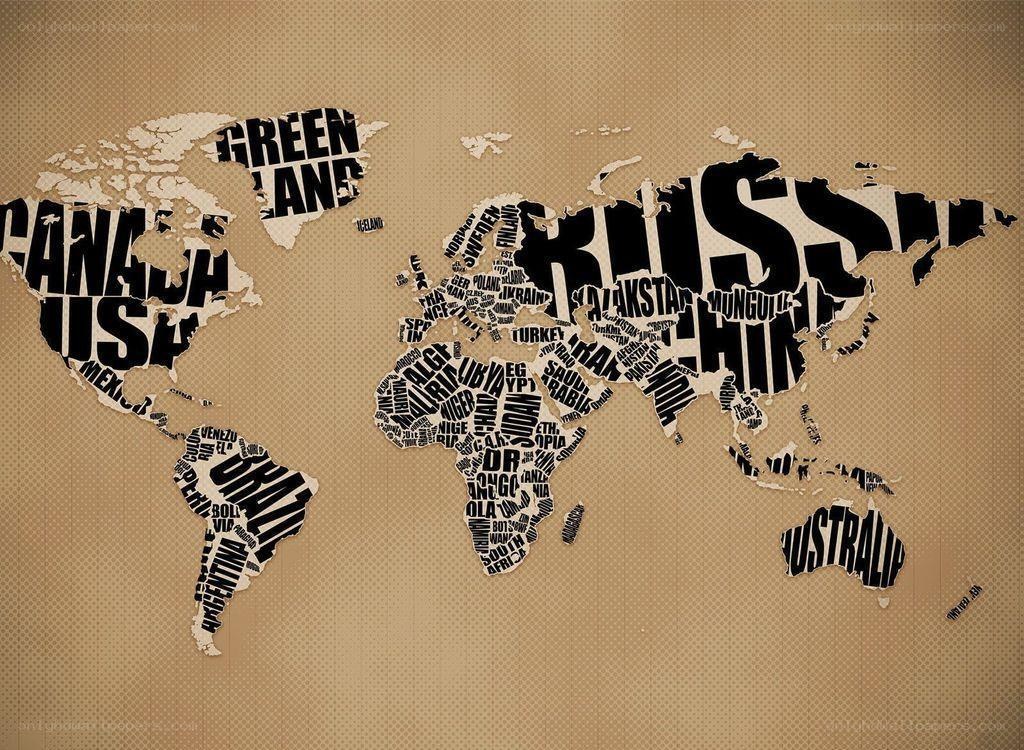 world map with country names