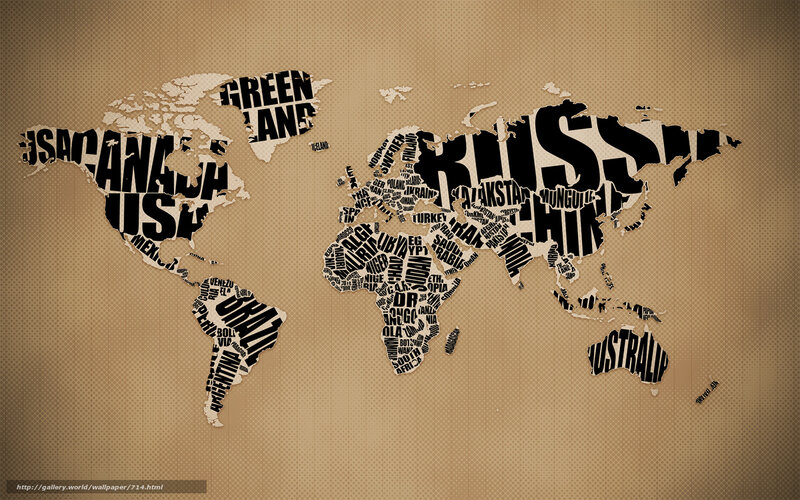 world map with country names