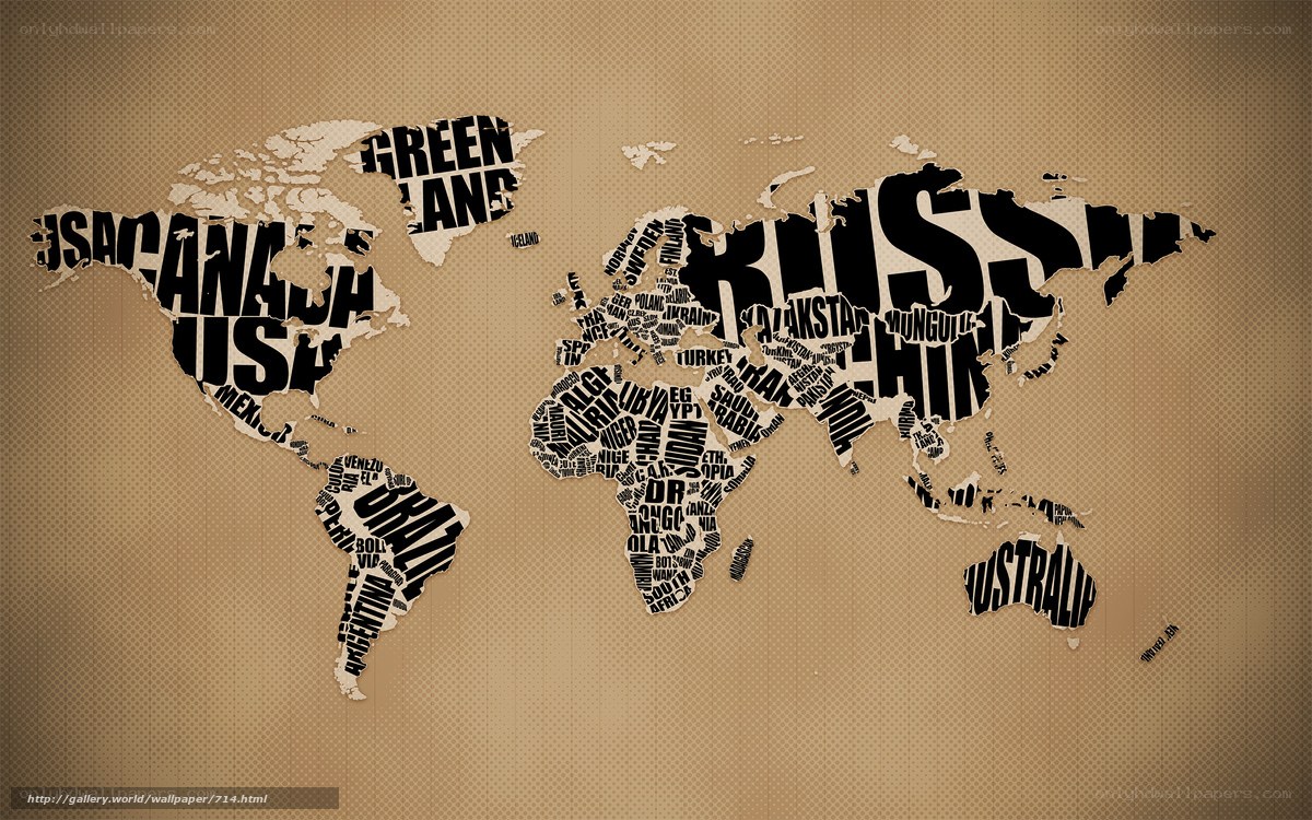 world map with country names