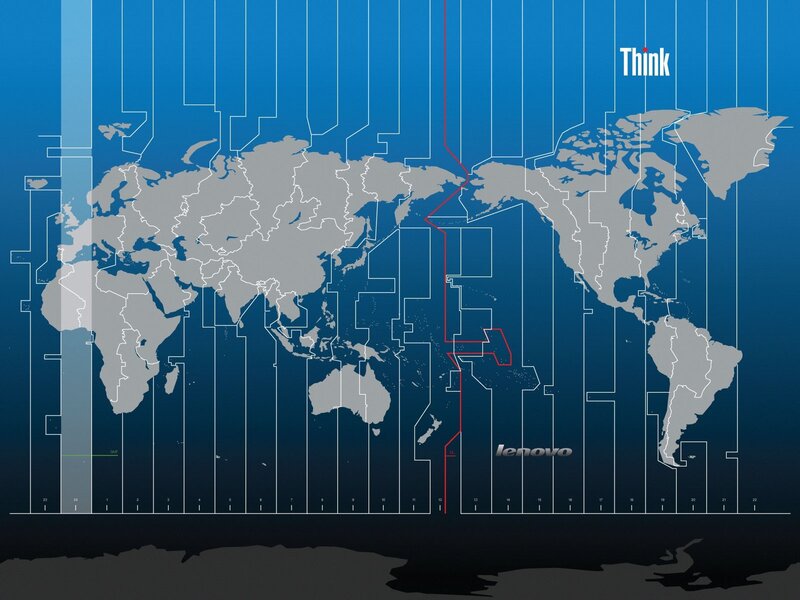 World Map with Digital Lines — Blue