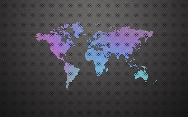 world map with gradient design
