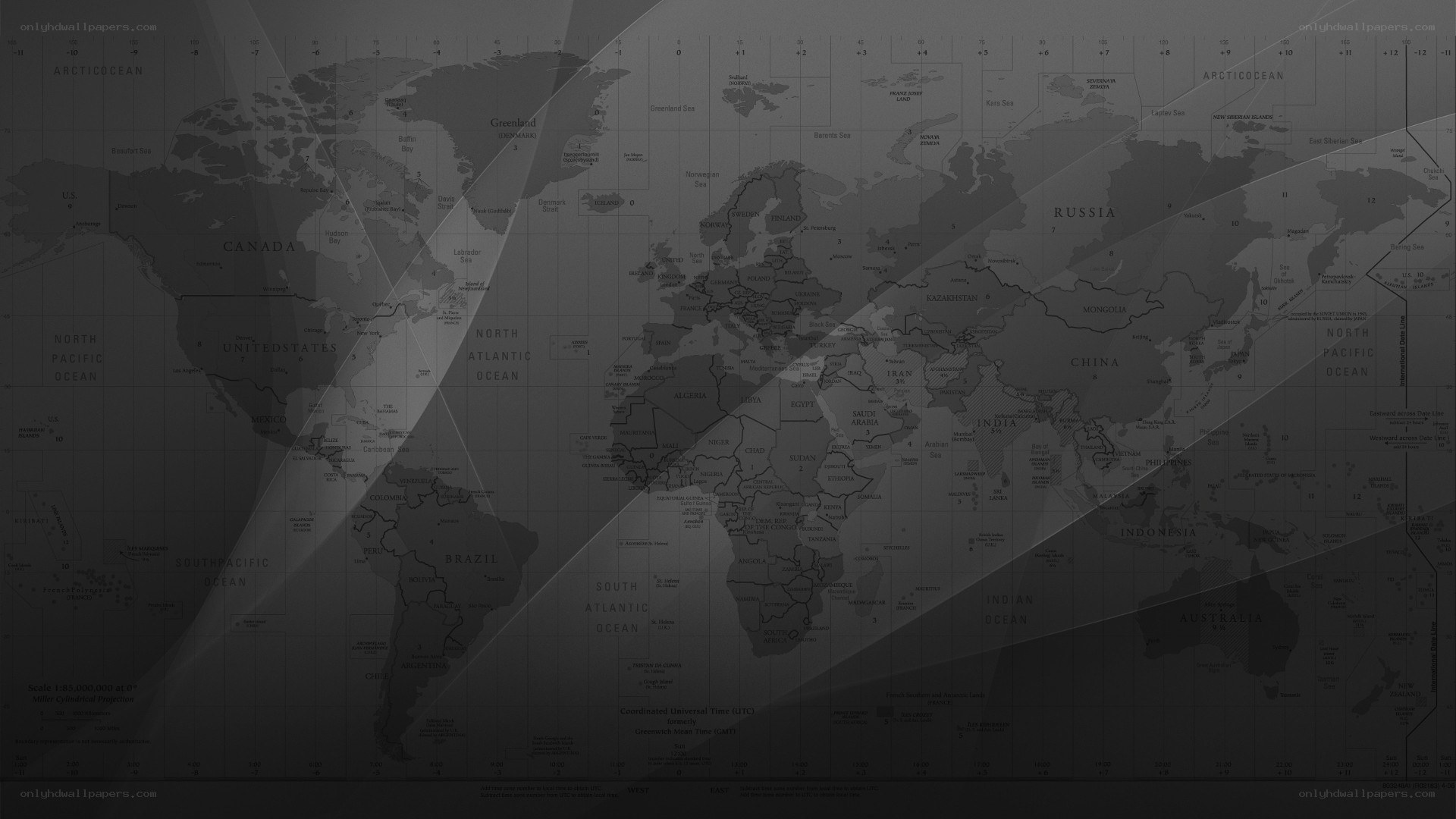 world map with grid overlay