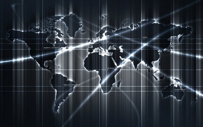 World Map with Grid — Technological