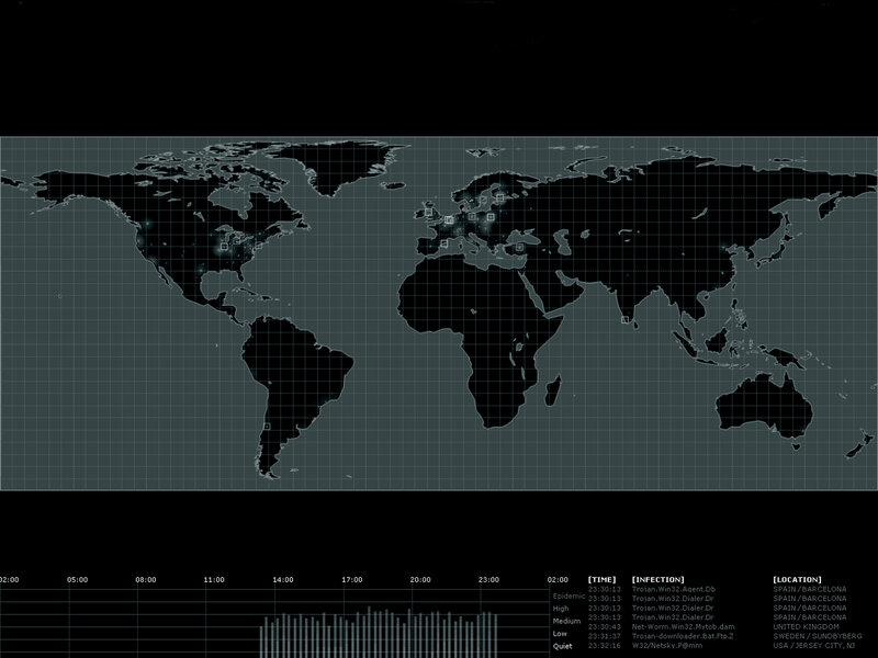 World Map with Infection Data