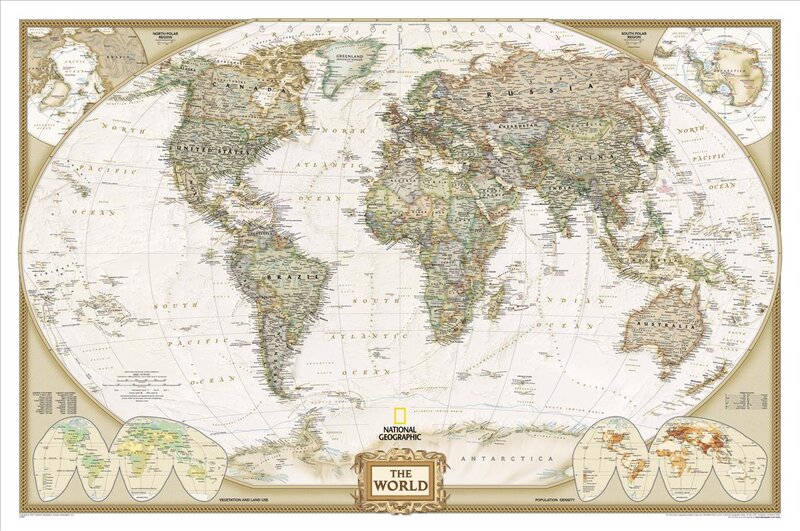 World Map with Insets
