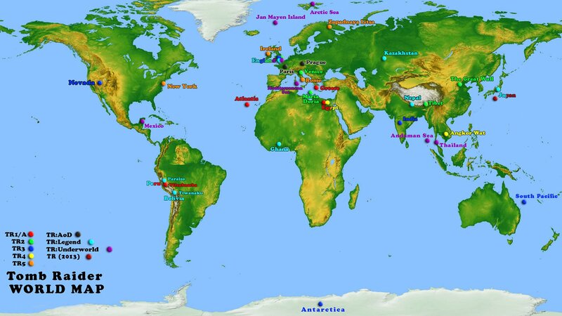 World Map with Locations