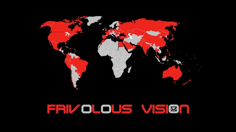 World Map with Red and Gray