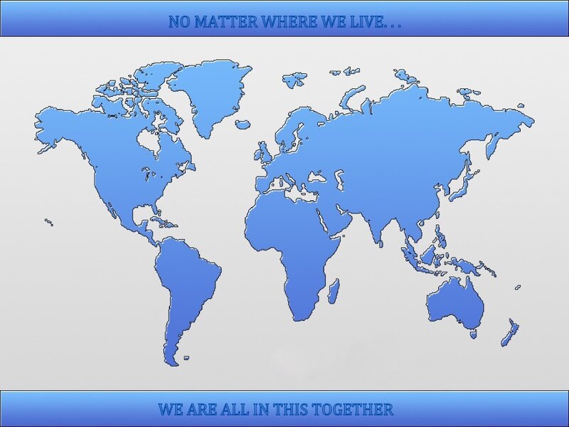 world map with unity message