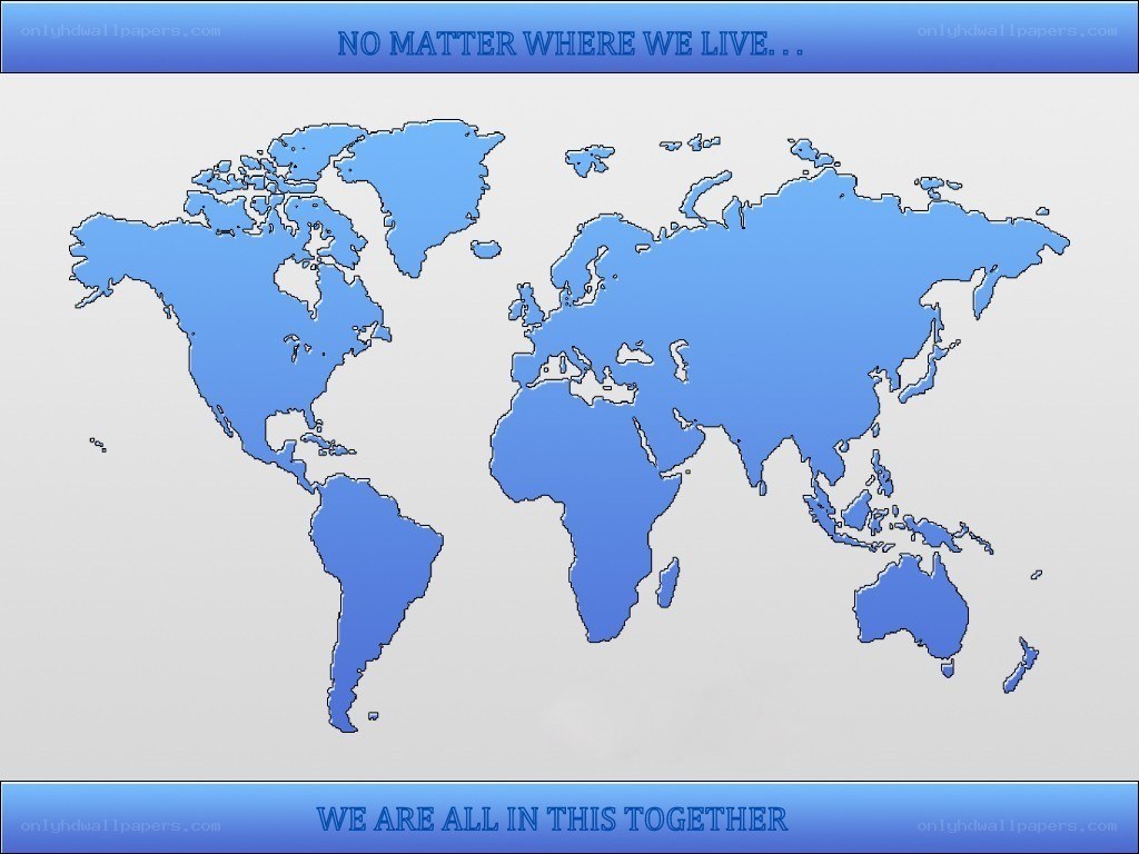 world map with unity message