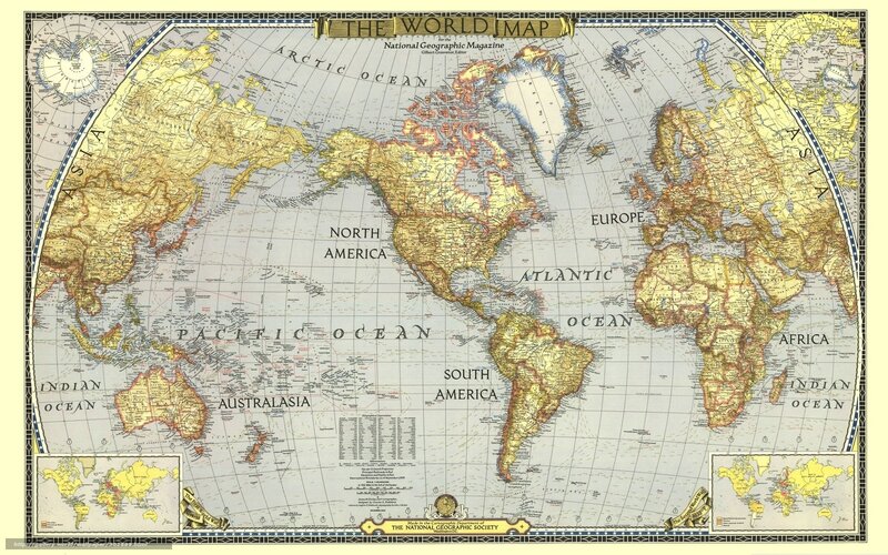 World Map — Yellow