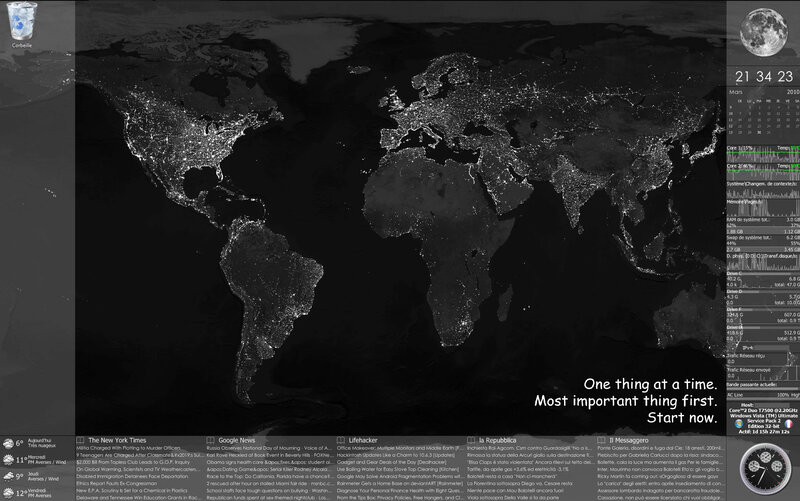 World night lights desktop