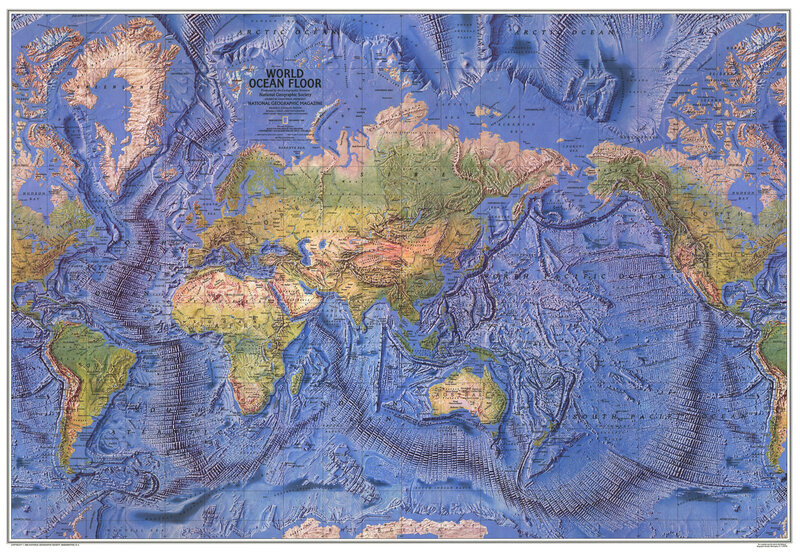 World Ocean Floor Map