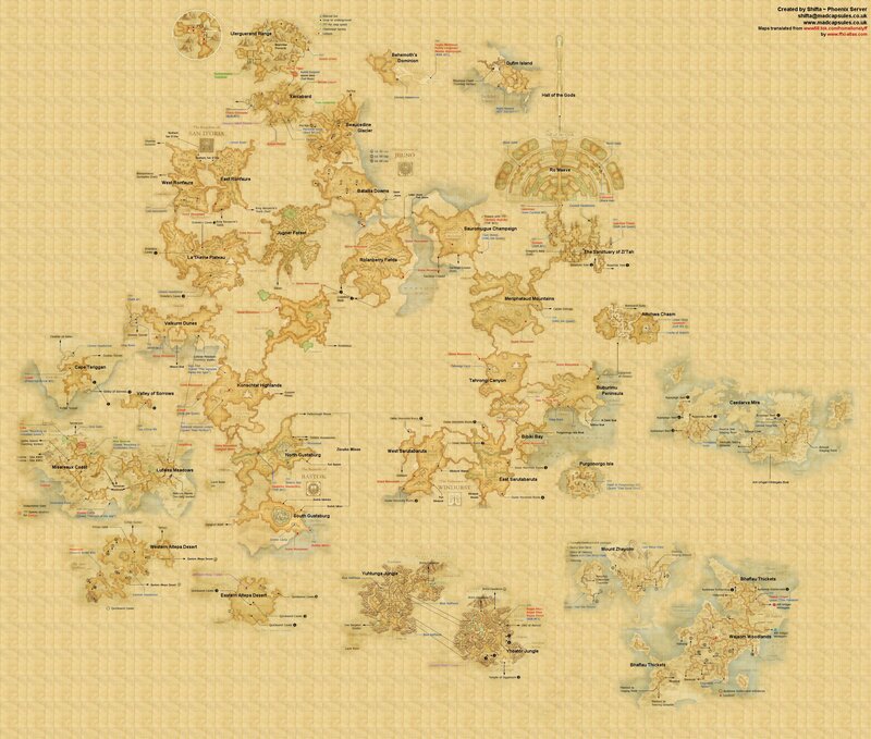 World of Final Fantasy map