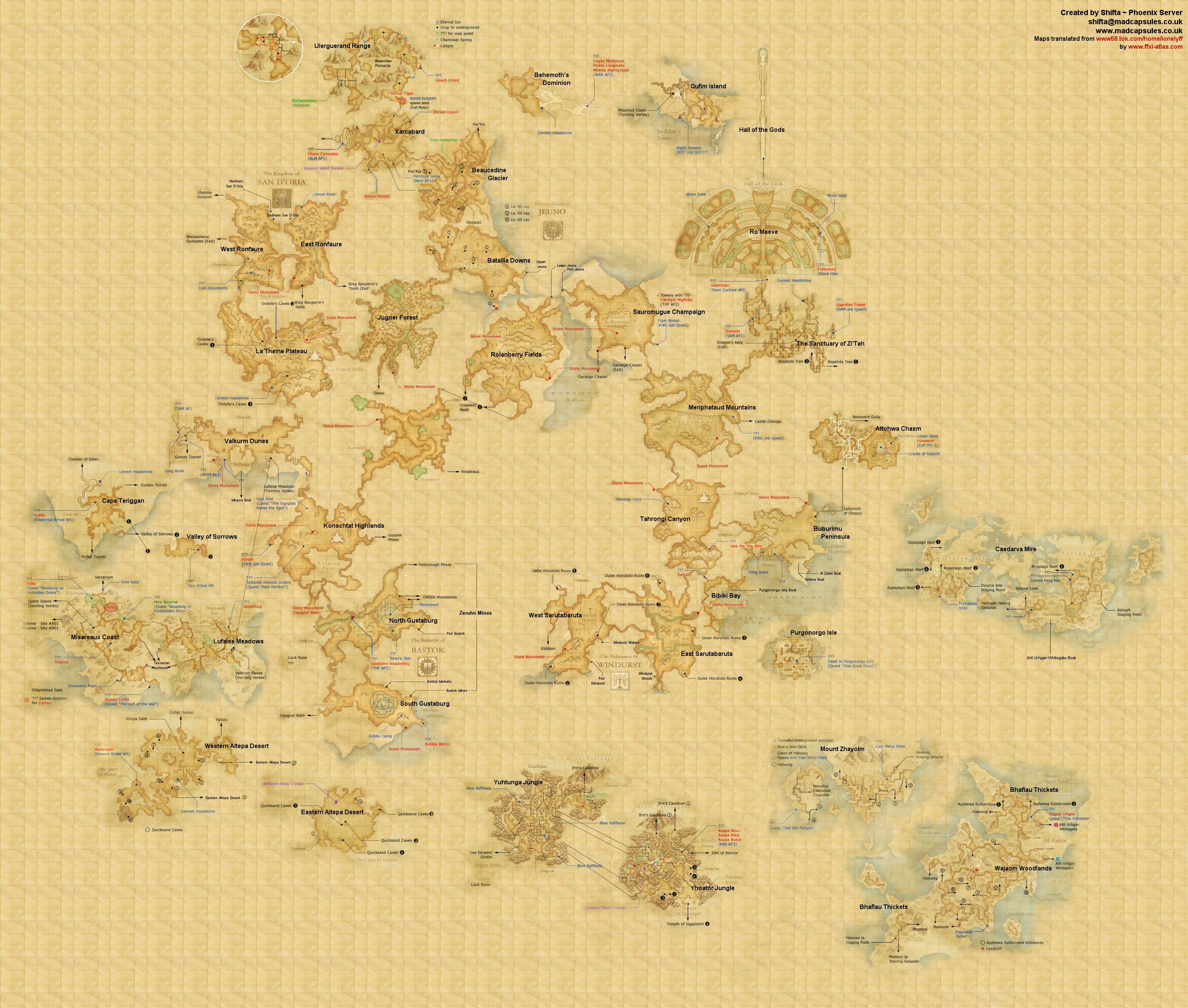 World of Final Fantasy map