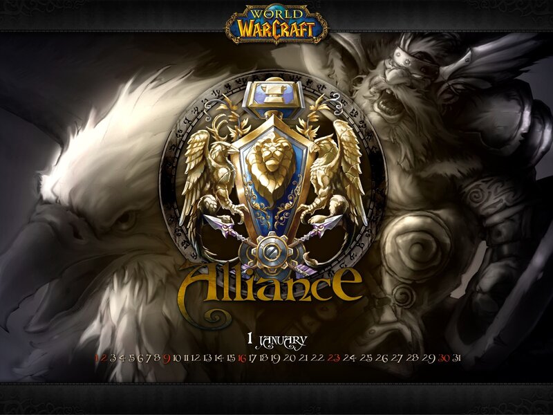 World of Warcraft Alliance Calendar