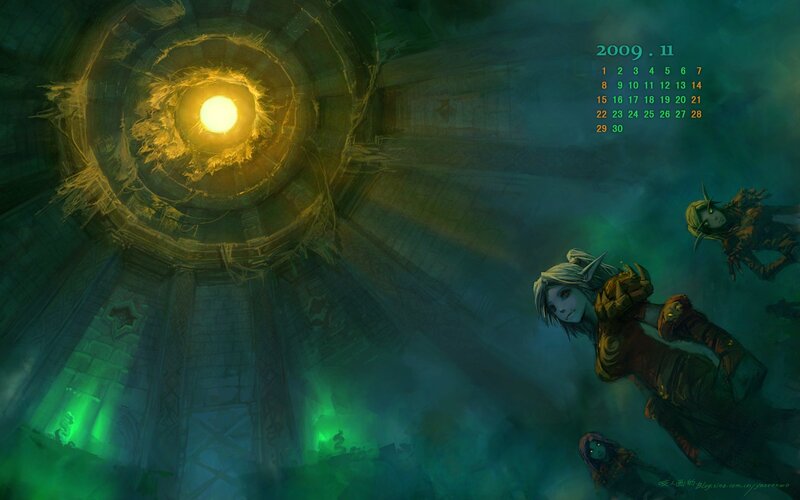 World of Warcraft calendar art