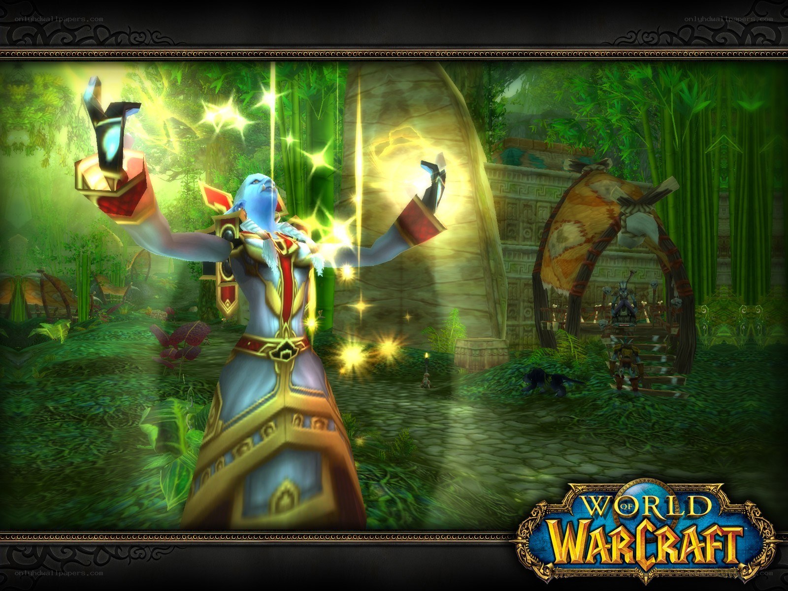 World of Warcraft character casting spell
