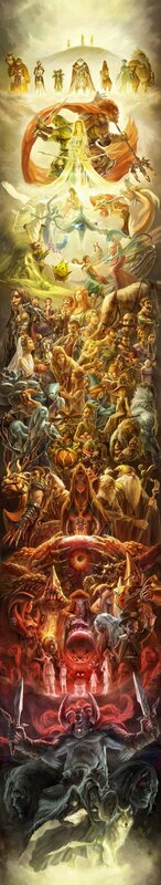 World of Warcraft character collage