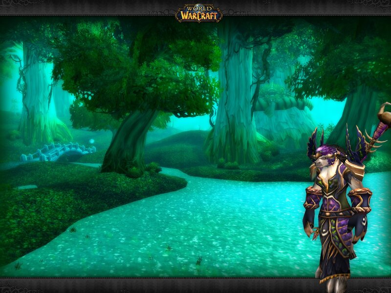 World of Warcraft character in forest