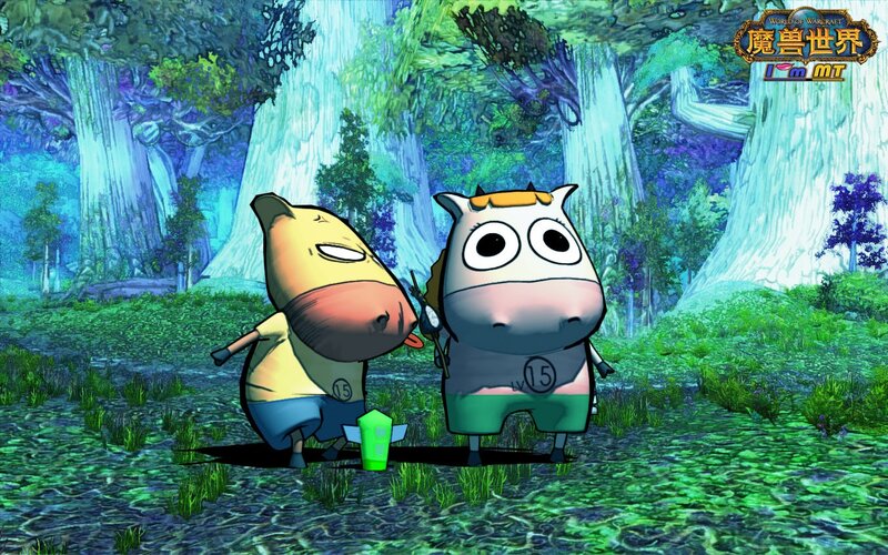 World of Warcraft characters in forest