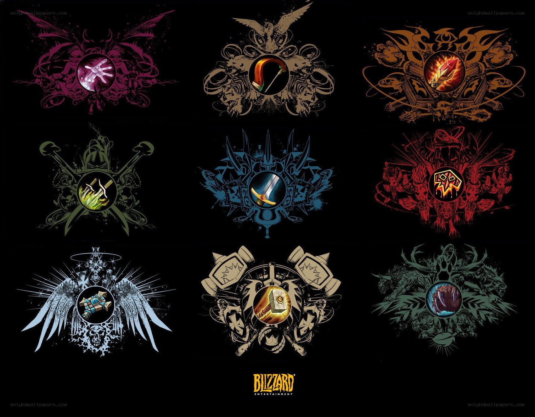 World of Warcraft class icons