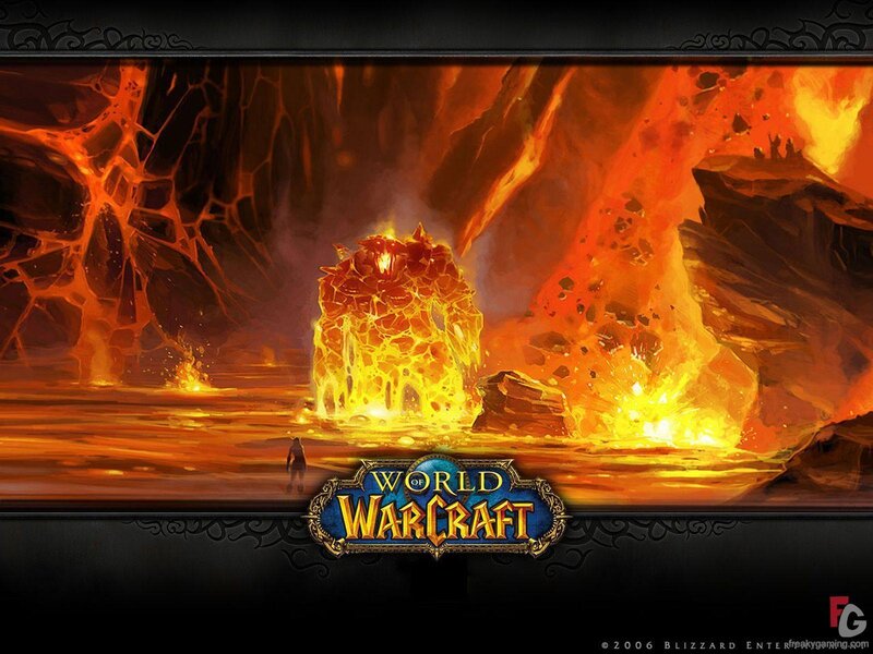 World of Warcraft volcanic landscape