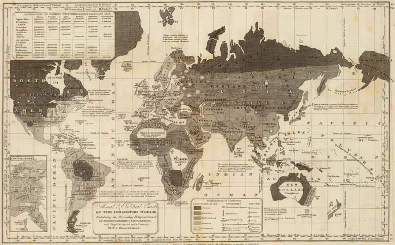 World political chart map