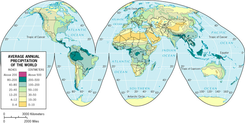 World Precipitation Map