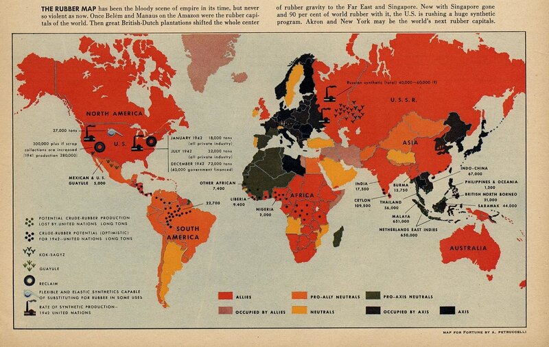 World Rubber Production Map