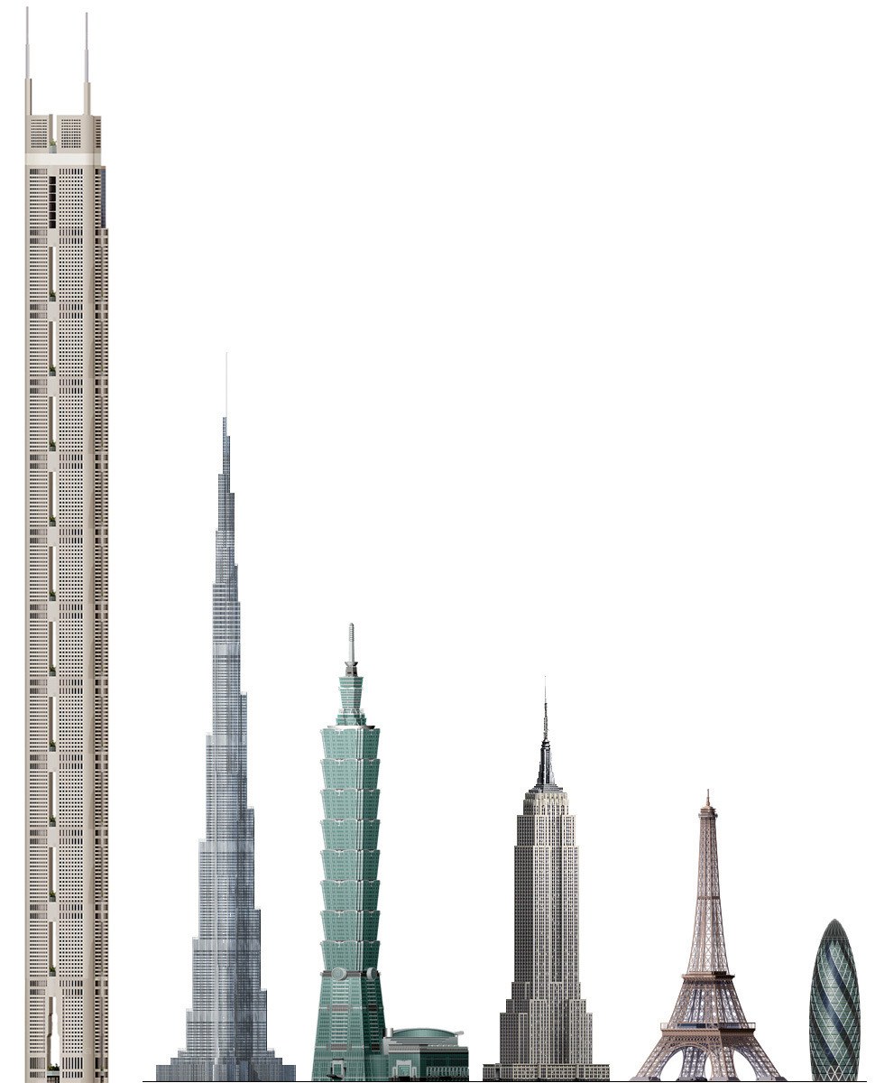 World's tallest buildings comparison