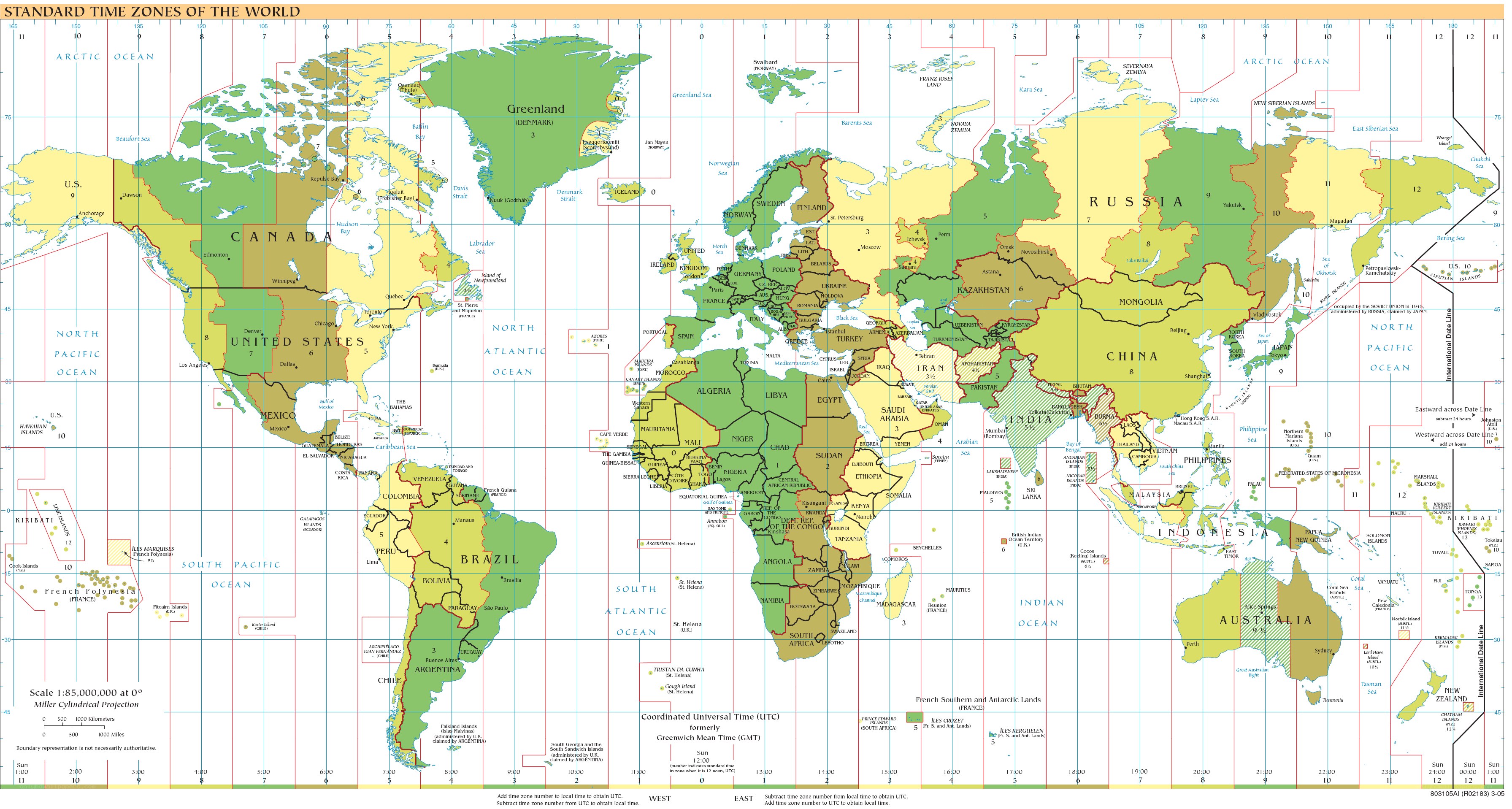 World Time Zones Map