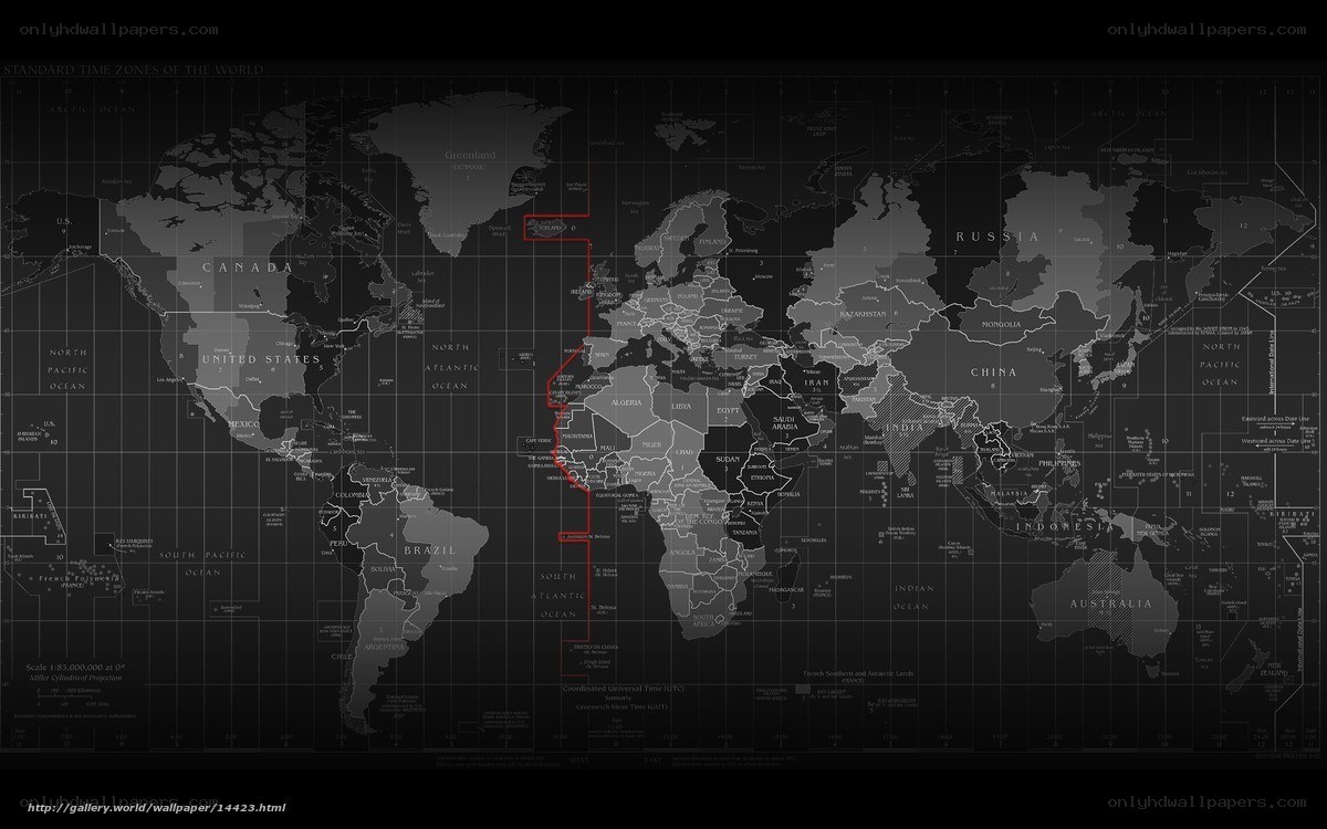 World Time Zones Map